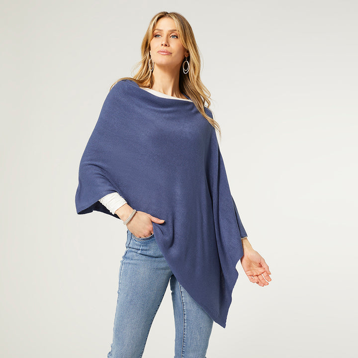 The Lightweight Poncho - Denim